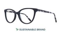 Black Mottle Arden Lily Cat-eye Glasses - Angle