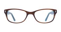 Brown / Teal Aspire Addison Oval Glasses - Front