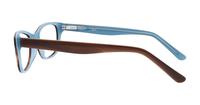 Brown / Teal Aspire Addison Oval Glasses - Side