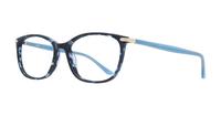 Blue / Gold Aspire Anika Oval Glasses - Angle