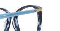 Blue / Gold Aspire Anika Oval Glasses - Detail