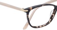 Brown / Gold Aspire Anika Oval Glasses - Detail