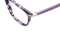 Purple / Gold Aspire Anika Oval Glasses - Detail