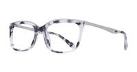 Light Grey Havana Aspire Delores Rectangle Glasses - Angle