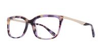 Purple Havana Aspire Delores Rectangle Glasses - Angle