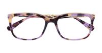 Purple Havana Aspire Delores Rectangle Glasses - Flat-lay