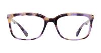 Purple Havana Aspire Delores Rectangle Glasses - Front