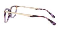 Purple Havana Aspire Delores Rectangle Glasses - Side