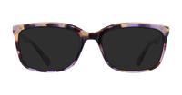 Purple Havana Aspire Delores Rectangle Glasses - Sun