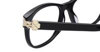 Black Aspire Evelyn Rectangle Glasses - Detail