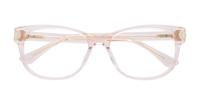 Crystal Nude Aspire Evelyn Rectangle Glasses - Flat-lay