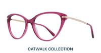 Crystal Dark Pink Aspire Fifi Cat-eye Glasses - Angle