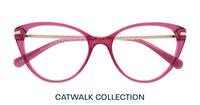 Crystal Dark Pink Aspire Fifi Cat-eye Glasses - Flat-lay