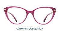 Crystal Dark Pink Aspire Fifi Cat-eye Glasses - Front