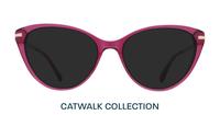 Crystal Dark Pink Aspire Fifi Cat-eye Glasses - Sun