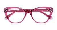 Crystal Dark Pink Aspire Gigi Cat-eye Glasses - Flat-lay