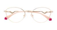 Gold Aspire Gina Oval Glasses - Flat-lay