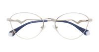Silver Aspire Gina Oval Glasses - Flat-lay