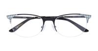 Matte Black / White Aspire Gwen Rectangle Glasses - Flat-lay