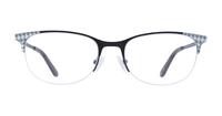 Matte Black / White Aspire Gwen Rectangle Glasses - Front