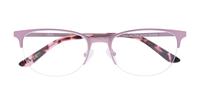 Matte Pink Aspire Gwen Rectangle Glasses - Flat-lay