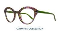 Purple Green Havana Aspire Harley Cat-eye Glasses - Angle