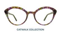 Purple Green Havana Aspire Harley Cat-eye Glasses - Front