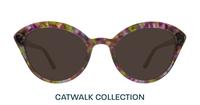Purple Green Havana Aspire Harley Cat-eye Glasses - Sun