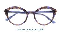 Purple Havana Aspire Harley Cat-eye Glasses - Flat-lay