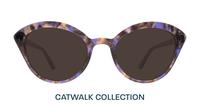 Purple Havana Aspire Harley Cat-eye Glasses - Sun