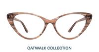 Crystal Grey Brown Stripes Aspire Harriet Cat-eye Glasses - Front