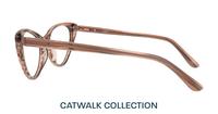 Crystal Grey Brown Stripes Aspire Harriet Cat-eye Glasses - Side