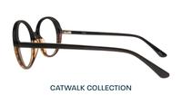 Gradient Black / Brown Horn Aspire Hattie Oval Glasses - Side