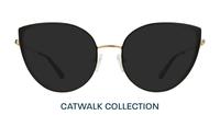 Shiny Gold / Black Aspire Kamila Cat-eye Glasses - Sun