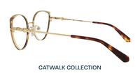 Shiny Gold / Havana Aspire Kamila Cat-eye Glasses - Side