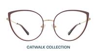 Shiny Gold / Purple Aspire Kamila Cat-eye Glasses - Front