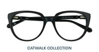 Black Aspire Kyro Cat-eye Glasses - Flat-lay