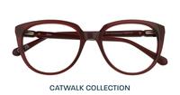 Dark Burgundy Aspire Kyro Cat-eye Glasses - Flat-lay