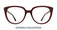 Dark Burgundy Aspire Kyro Cat-eye Glasses - Front