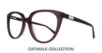 Dark Purple Aspire Kyro Cat-eye Glasses - Angle