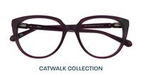 Dark Purple Aspire Kyro Cat-eye Glasses - Flat-lay