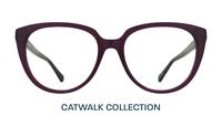 Dark Purple Aspire Kyro Cat-eye Glasses - Front