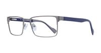 Gunmetal Ben Sherman Brook Rectangle Glasses - Angle