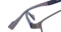 Gunmetal Ben Sherman Brook Rectangle Glasses - Detail