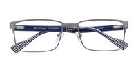 Gunmetal Ben Sherman Brook Rectangle Glasses - Flat-lay