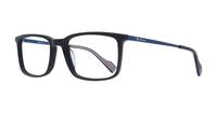 Black/Navy Ben Sherman Chester Rectangle Glasses - Angle