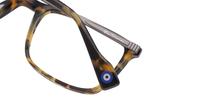 Tortoise Gunmetal Ben Sherman Chester Rectangle Glasses - Detail