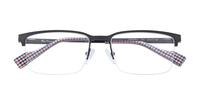 Gunmetal Ben Sherman Goswell Rectangle Glasses - Flat-lay