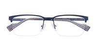 Matte Navy Ben Sherman Goswell Rectangle Glasses - Flat-lay