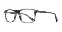 Dark Grey Ben Sherman Newgate Rectangle Glasses - Angle